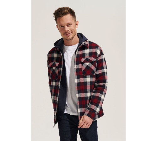 Куртка-рубашка оверсайз унисекс Noah, бордовая