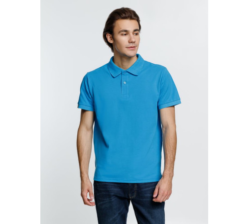 Рубашка поло мужская Virma Premium, бирюзовая
