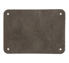 Лейбл кожаный Beta, XL, серый