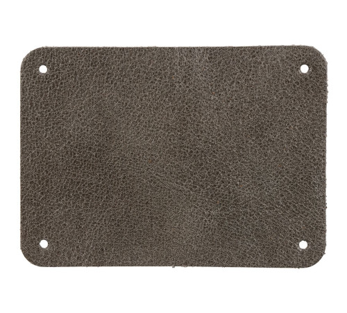 Лейбл кожаный Beta, XL, серый