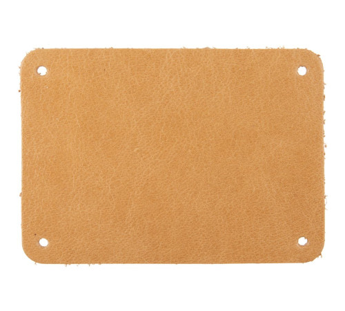 Лейбл кожаный Beta, XL, бежевый