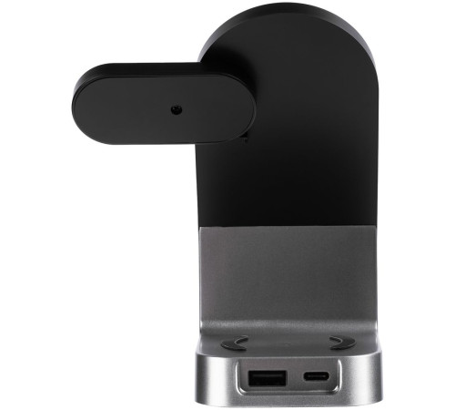 Зарядная станция с часами E-Store для смартфона, часов и наушников, черная