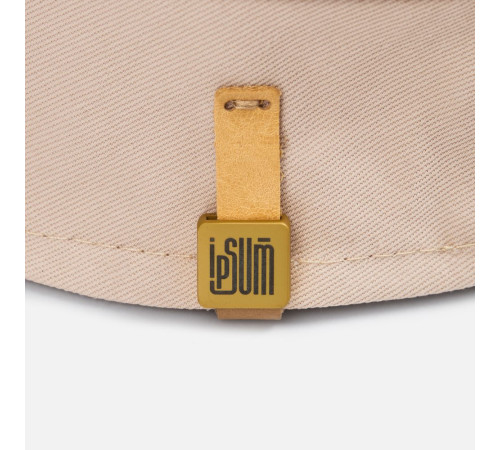 Квадратный шильдик на резинку Direct, матовый золотистый