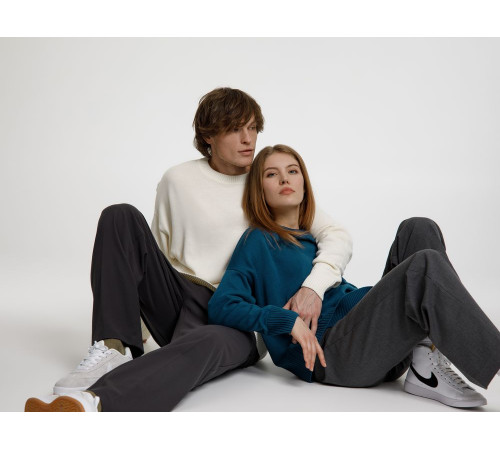 Джемпер оверсайз унисекс Stated в сумке, белый (молочный)