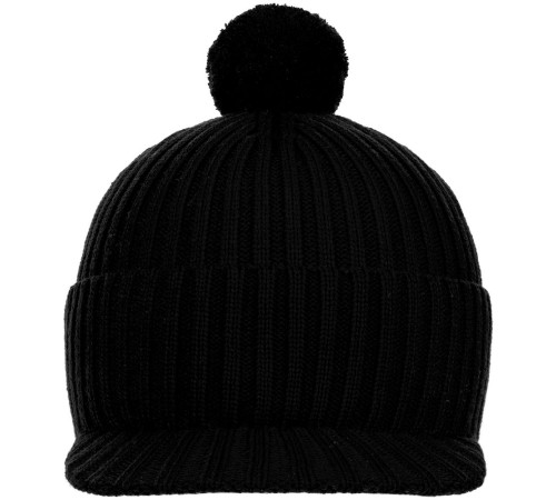 Вязаная шапка с козырьком Peaky, черная