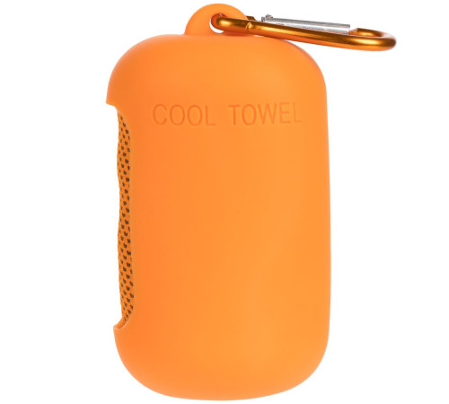 Охлаждающее полотенце Narvik в силиконовом чехле, оранжевое