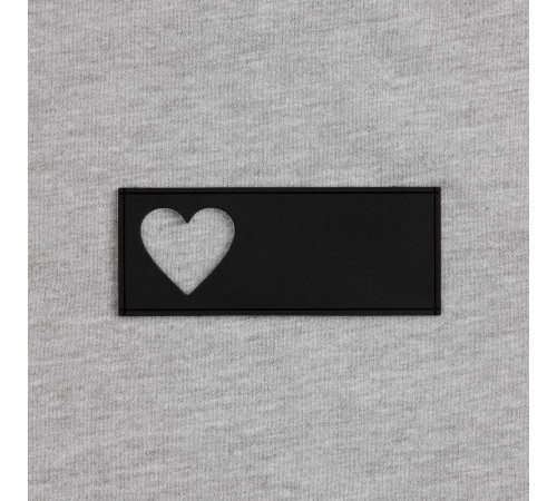 Лейбл из ПВХ с вырубкой «Сердце», черный