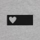 Лейбл из ПВХ с вырубкой «Сердце», черный