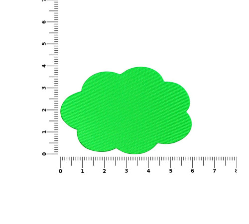 Наклейка тканевая Lunga Calum, L, зеленый неон