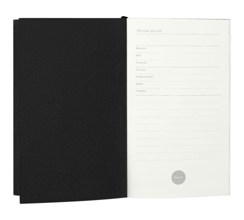 Ежедневник Flat Mini, недатированный, иссиня-черный