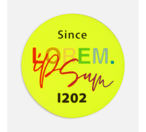 Наклейка тканевая Lunga Round, M, желтый неон