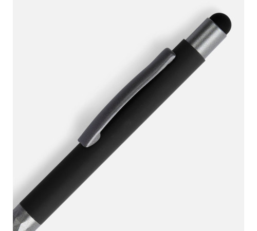 Ручка шариковая Digit Soft Touch со стилусом, черная
