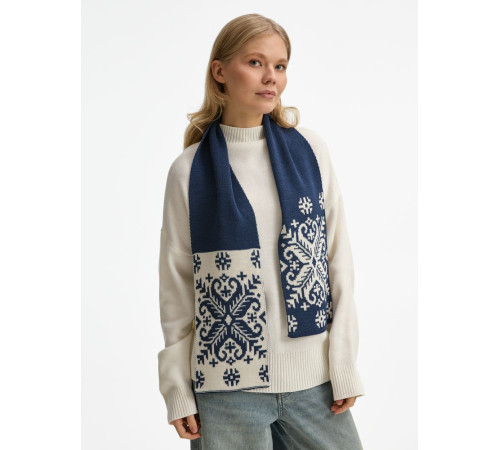 Шарф Wintertude M, синий с белым