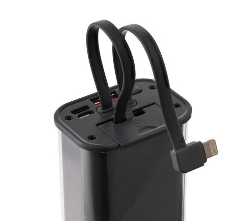 Аккумулятор с быстрой зарядкой Trellis Geek 10000 мАч, темно-серый