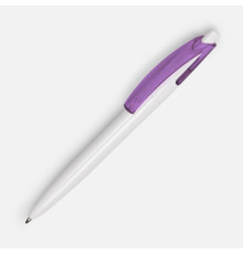 Ручка шариковая Bento, белая с фиолетовым
