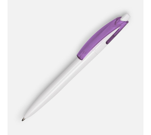 Ручка шариковая Bento, белая с фиолетовым