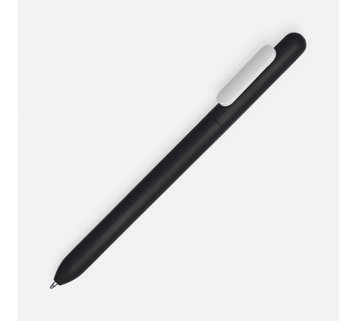 Ручка шариковая Swiper Soft Touch, черная с белым