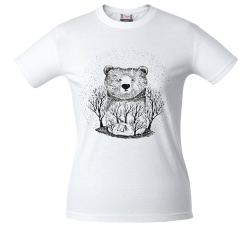 Футболка женская Bear, белая