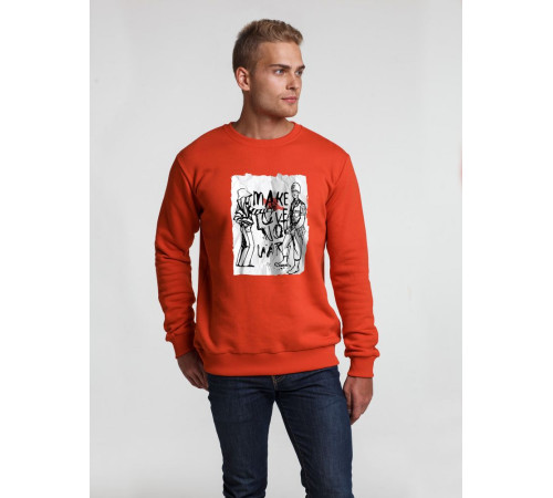 Толстовка Make Love, красная