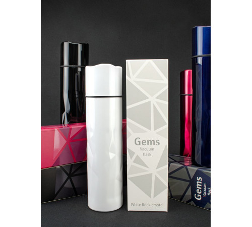 Термос Gems White Rock Сrystal, белый горный хрусталь