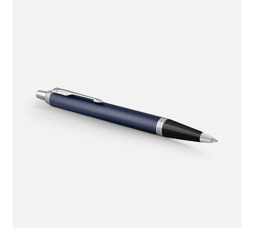 Ручка шариковая Parker IM Core Matte Blue CT, темно-синяя с черным