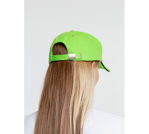 Бейсболка Classic, зеленое яблоко с черным кантом