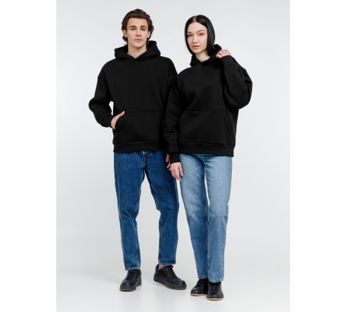 Худи оверсайз унисекс Go Easy, черное