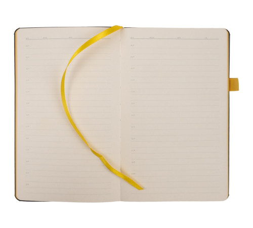 Ежедневник Ton, недатированный, черный с желтым