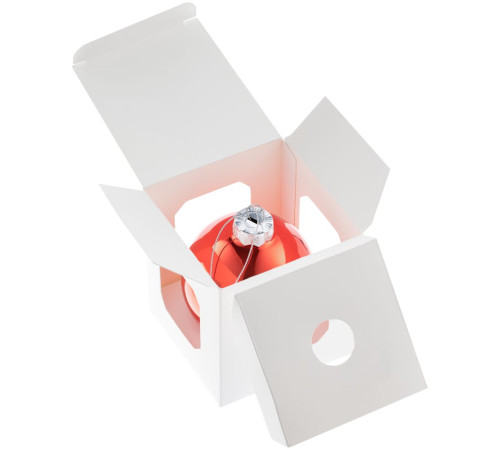 Елочный шар Finery Gloss, 8 см, глянцевый красный