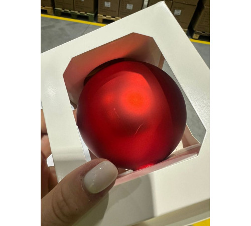 Оформительский шар Finery, 10 см, матовый красный