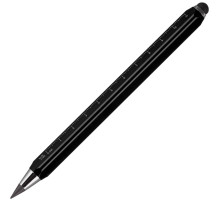 Вечный карандаш Quarta со стилусом и уровнем, черный