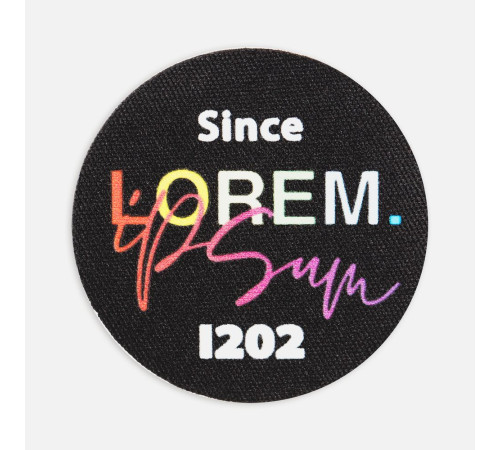 Наклейка тканевая Lunga Round, M, черная