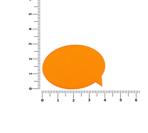 Наклейка тканевая Lunga Bubble, M, оранжевый неон