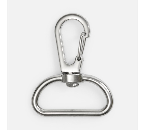 Застежка-карабин Snap Hook, L, серебристая (хром)