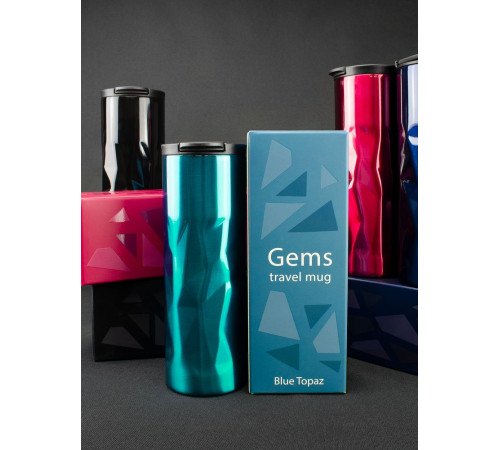 Термостакан Gems Black Morion, черный морион