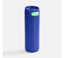 Термостакан X1 с цветной кнопкой, синий с зеленым