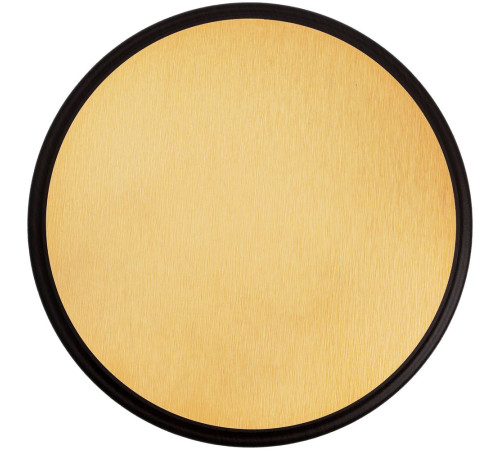 Плакетка Plaque, круглая, венге с золотистой пластиной