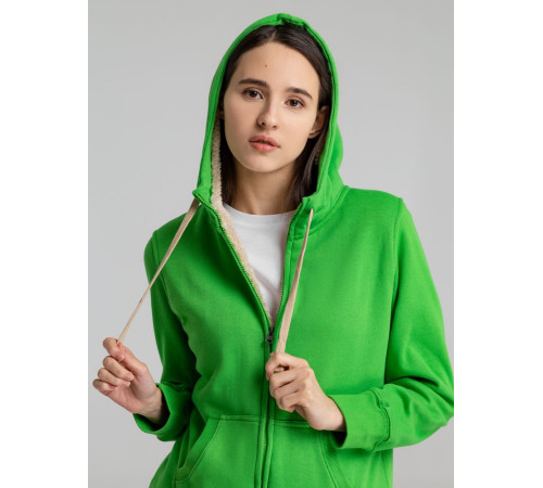 Толстовка унисекс на молнии Sherpa 280, ярко-зеленая