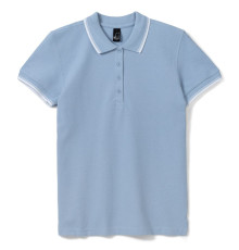 Рубашка поло женская Practice Women 270, голубая с белым