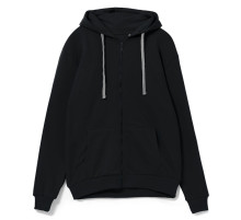 Толстовка на молнии с капюшоном Unit Siverga, черная