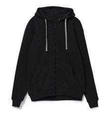 Толстовка на молнии с капюшоном Unit Siverga, черная