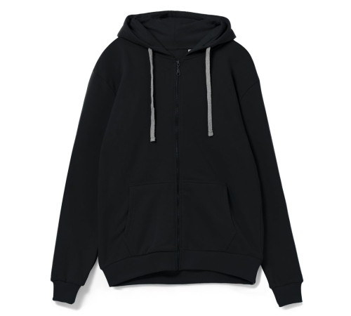 Толстовка на молнии с капюшоном Unit Siverga, черная