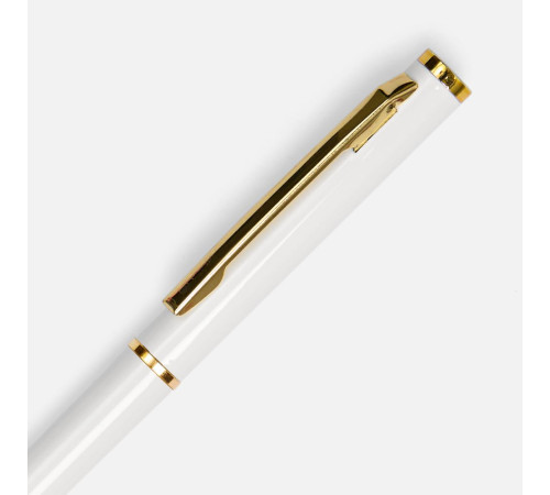 Ручка шариковая Hotel Gold, ver.2, глянцевая белая