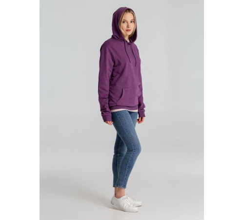 Толстовка с капюшоном унисекс Hoodie, фиолетовый меланж
