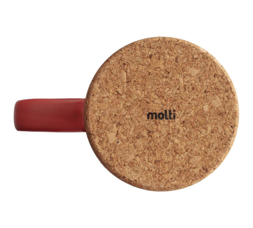 Кружка с пробковой подставкой Corky, оранжевая