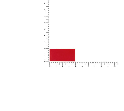 Лейбл из ПВХ Dzeta, S, красный