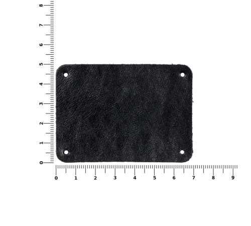 Лейбл кожаный Beta, XL, черный