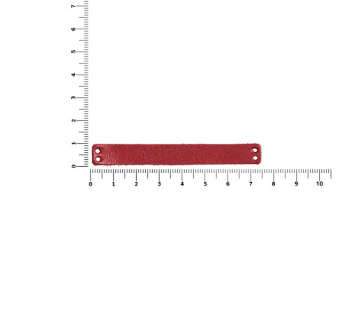 Лейбл кожаный Beta, XS, красный