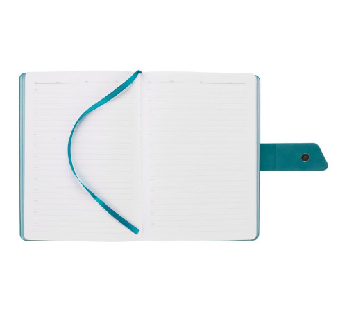 Ежедневник Boom, недатированный, черный с бирюзовым