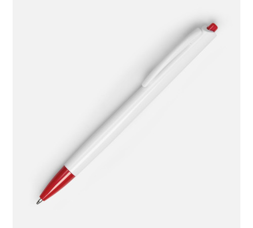 Ручка шариковая Tick, белая с красным